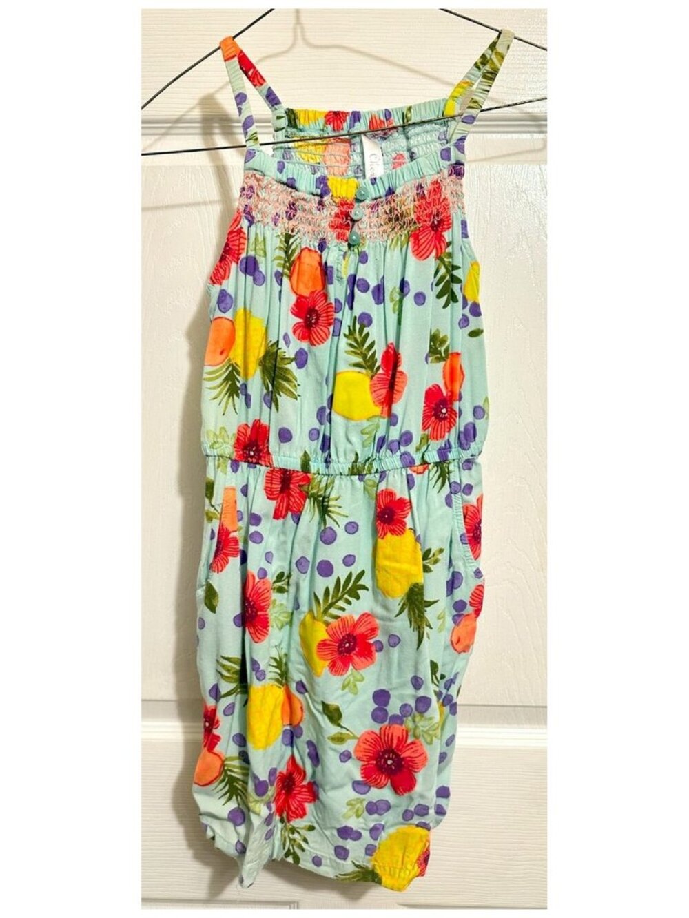 Cherokee Girl's Dress Sleeveless Flower Pattern Size M (7/8)